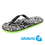 GRAVIS A-BAH夹脚海滩鞋(男)(黑图腾)